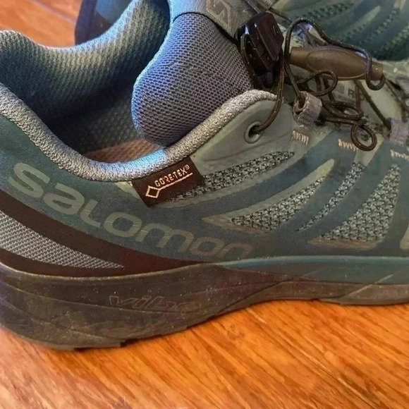 Salomon vibe gore Tex teal running shoes size 8 - Picture 4 of 9